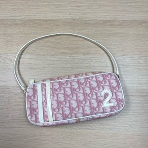 Dior Pink Monogram Small Shoulder Bag Baguette